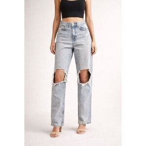 American eagle Super High Rise Ankle Straight Jeans 4